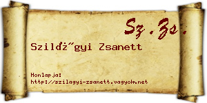 Szilágyi Zsanett névjegykártya